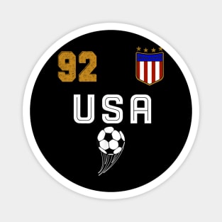 American USA Flag Soccer Jersey Favorite Lucky Number 92 Women Men Magnet
